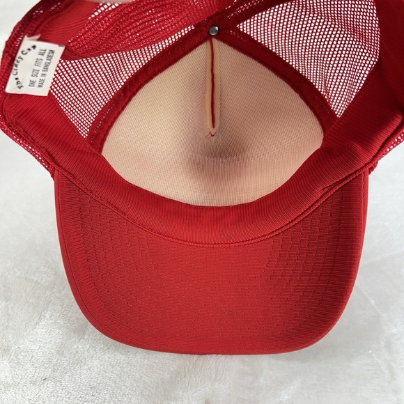 Vintage E-ONE Americas Firetruck Trucker Cap Hat White Red Mesh Back Snapback - Picture 13 of 13